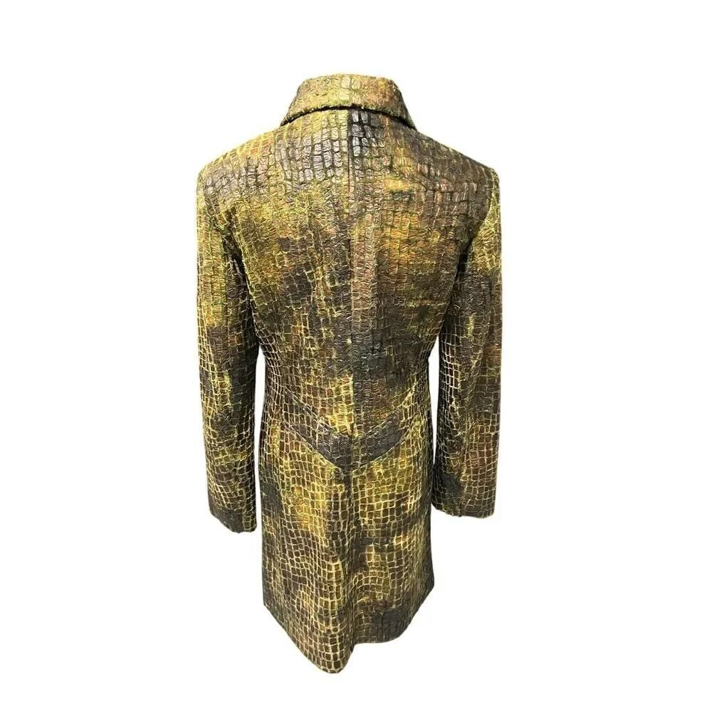 Vegan Faux Snake Skin Coat Jacket